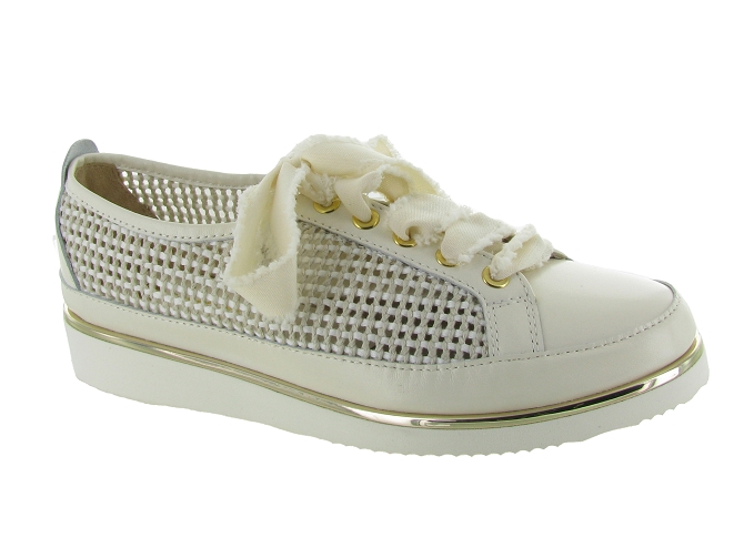 chaussures a lacets - Lacets détente - femme - Cuir - Beige - Xsa