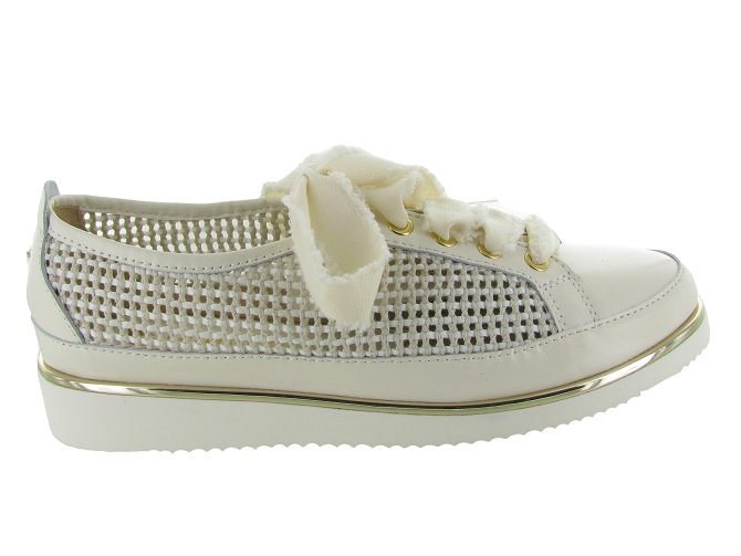 chaussures a lacets - Lacets détente - femme - Cuir - Beige - Xsa4965201_2