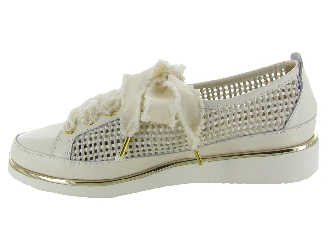 chaussures a lacets - Lacets détente - femme - Cuir - Beige - Xsa4965201_4