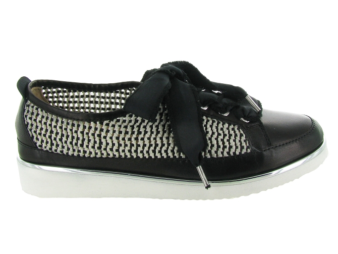 chaussures a lacets - Détente - femme - Cuir - Noir - Xsa4965202_2