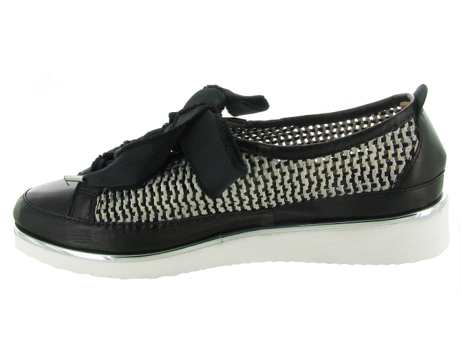 chaussures a lacets - Détente - femme - Cuir - Noir - Xsa4965202_4