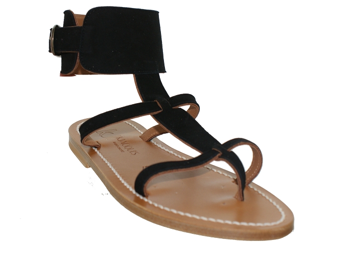 K.jacques nu pieds caravelle noir