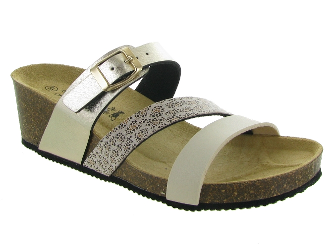 nu pieds - Mule Sabot - femme - Synthétique - Or - La maison de l espadrille