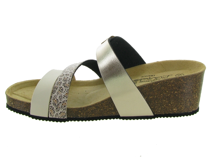 nu pieds - Mule Sabot - femme - Synthétique - Or - La maison de l espadrille4973401_4