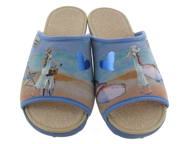 La maison de l espadrille chaussons et pantoufles 2094 bleu