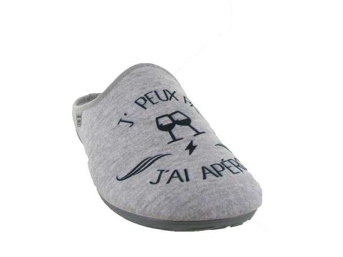 La maison de l espadrille chaussons et pantoufles 2482 gris4974301_3
