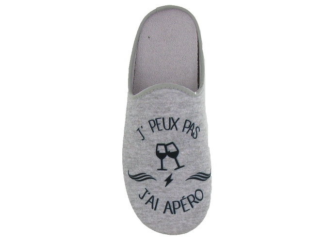 La maison de l espadrille chaussons et pantoufles 2482 gris4974301_6