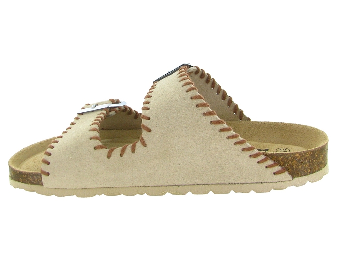 sandales et nu pieds - Mule Sabot - femme - Cuir - Beige - Armando4975502_4