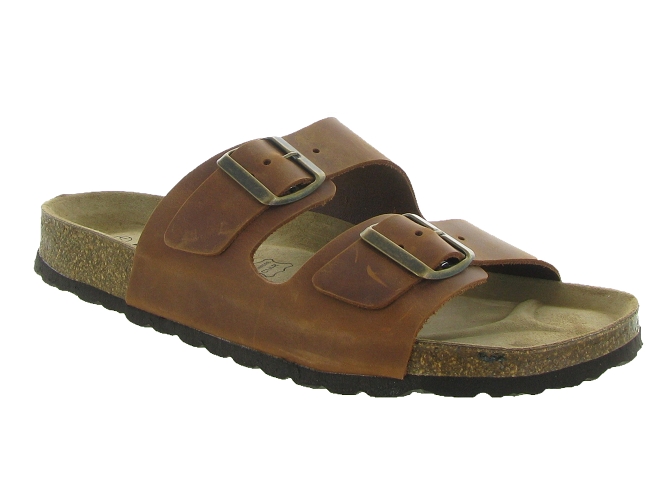 nu pieds - Mules et Tongs - homme - Cuir - Marron - Armando