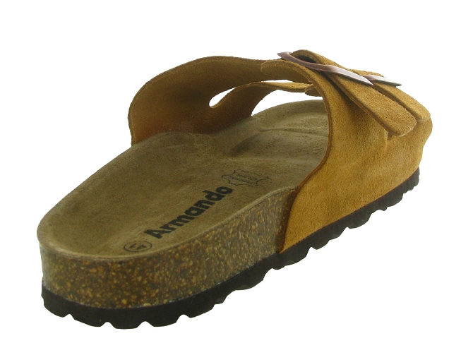 nu pieds - Mules et Tongs - homme - Cuir - Camel - Armando4975702_5