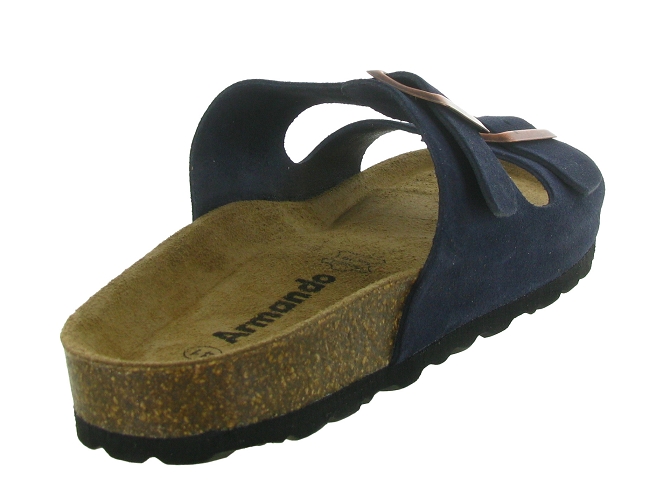 nu pieds - Mules et Tongs - homme - Cuir - Bleu Marine - Armando4975703_5
