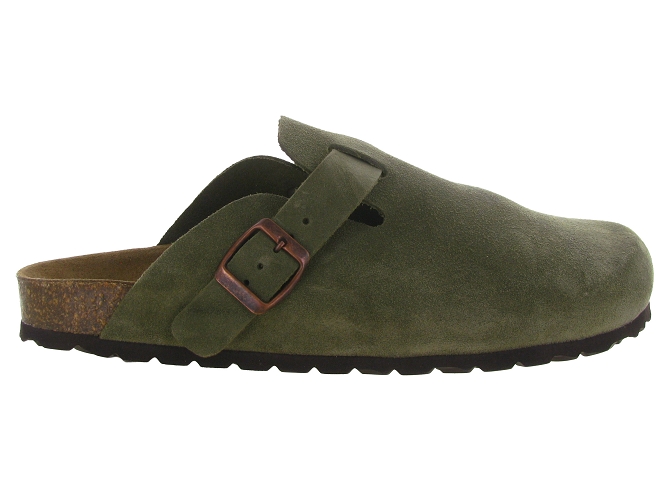 nu pieds - Mules et Tongs - homme - Cuir - Kaki - Armando4975802_2