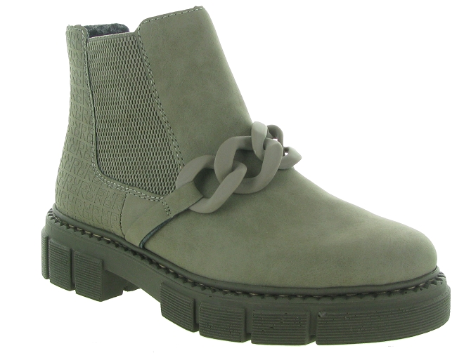 bottines et boots - Casual - femme - Synthétique - Kaki - Rieker