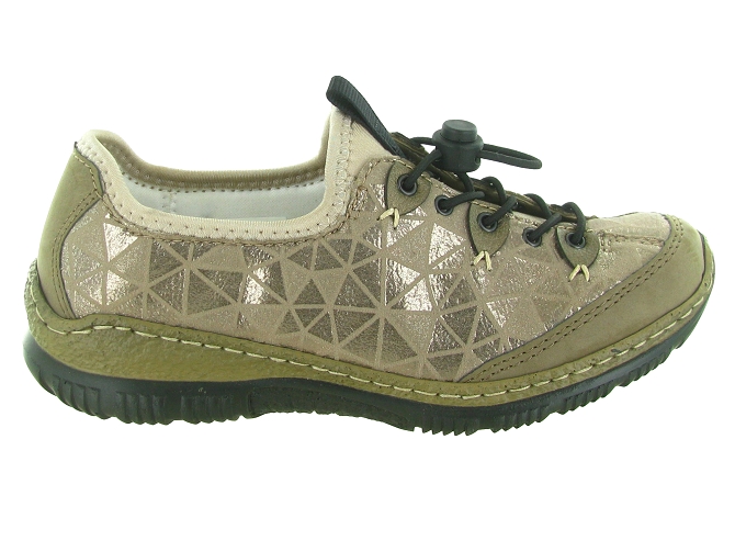 chaussures a lacets - Détente - femme - Synthétique - Beige - Rieker4985702_2