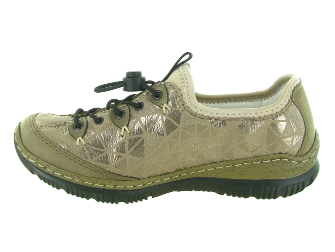 chaussures a lacets - Détente - femme - Synthétique - Beige - Rieker4985702_4