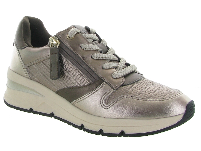 baskets et sneakers - Confort - femme - Cuir - Or - Tamaris