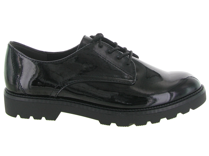 chaussures a lacets - Derby chic - femme - Cuir - Noir - Tamaris4990501_2