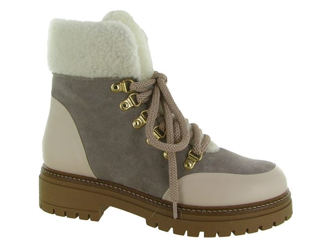 apres ski bottes fourrees - Chaussure neige - femme - Nubuck - Taupe - Armando