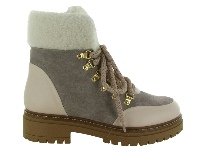 apres ski bottes fourrees - Chaussure neige - femme - Nubuck - Taupe - Armando4997002_2