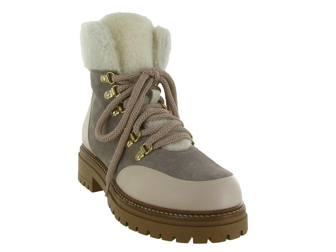 apres ski bottes fourrees - Chaussure neige - femme - Nubuck - Taupe - Armando4997002_3