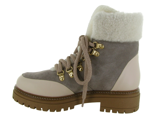 apres ski bottes fourrees - Chaussure neige - femme - Nubuck - Taupe - Armando4997002_4