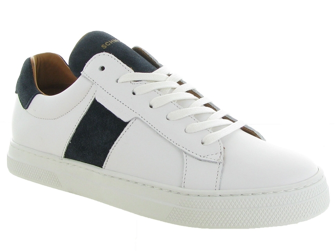 baskets et sneakers - Tendance - homme - Cuir - Blanc - Schmoove