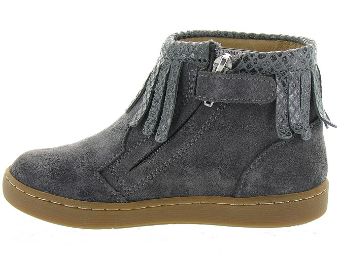 Shoo pom bottines et boots play fringe lizard gris5012101_4