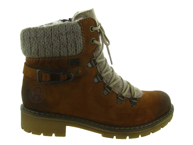 apres ski bottes fourrees - Chaussure neige - femme - Synthétique - Marron - Rieker5034302_2