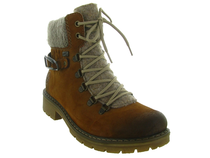 apres ski bottes fourrees - Chaussure neige - femme - Synthétique - Marron - Rieker5034302_3