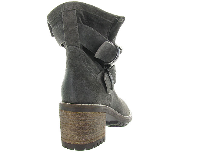 bottines et boots - Casual - femme - Cuir - Gris - Julie dee5041504_5