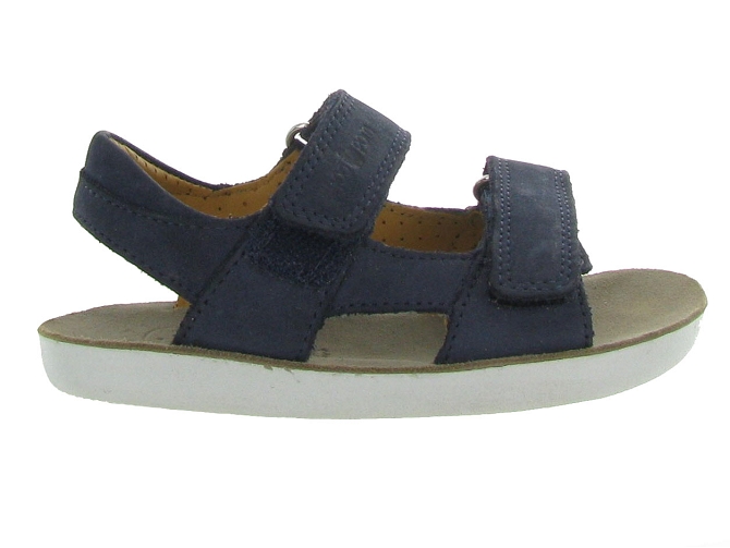 sandales et nu pieds - Semelle souple - junior garcon - Cuir - Bleu - Shoo pom5089205_2