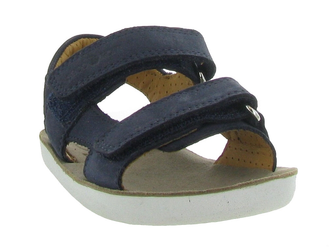 sandales et nu pieds - Semelle souple - junior garcon - Cuir - Bleu - Shoo pom5089205_3