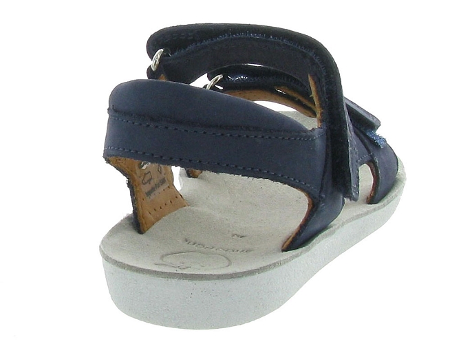 sandales et nu pieds - Semelle souple - junior garcon - Cuir - Bleu - Shoo pom5089205_6