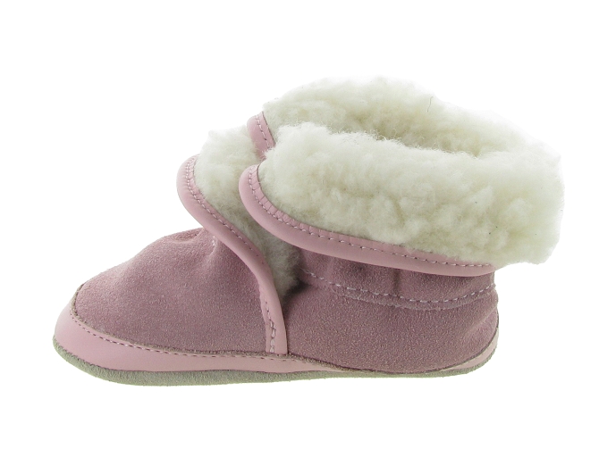 chaussons et pantoufles -  - bebe mixte - Cuir - Rose - Robeez5121602_4