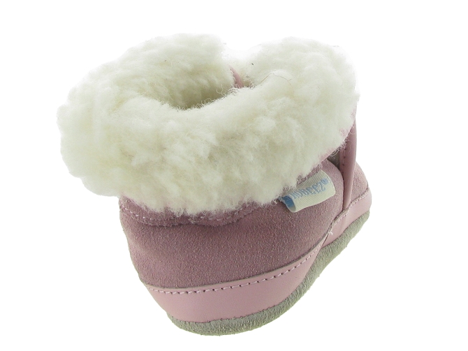 chaussons et pantoufles -  - bebe mixte - Cuir - Rose - Robeez5121602_5