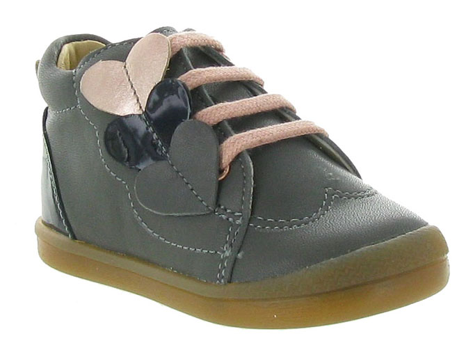pre marche du 16 au 23 -  - bebe fille - Cuir - Gris - Babybotte