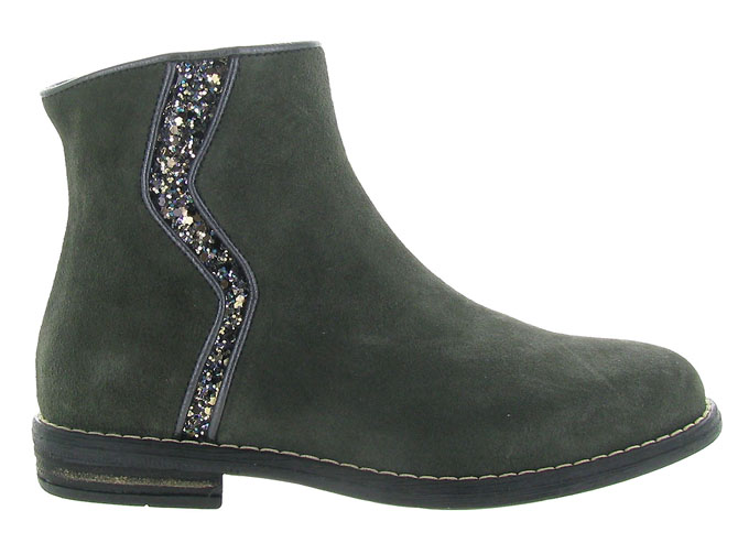 bottines et boots -  - junior fille - Nubuck - Kaki - Reqins5246501_2