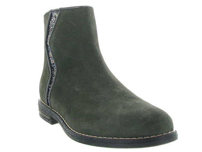 bottines et boots -  - junior fille - Nubuck - Kaki - Reqins5246501_3
