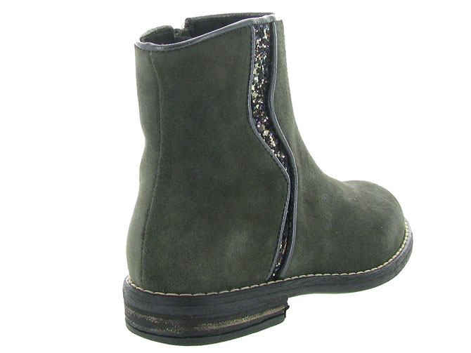 bottines et boots -  - junior fille - Nubuck - Kaki - Reqins5246501_5