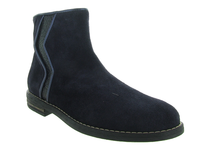 bottines et boots -  - junior fille - Nubuck - Bleu Marine - Reqins