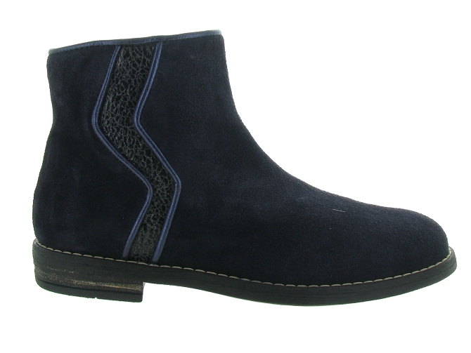 bottines et boots -  - junior fille - Nubuck - Bleu Marine - Reqins5246505_2