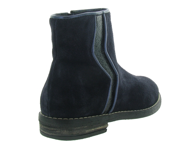 bottines et boots -  - junior fille - Nubuck - Bleu Marine - Reqins5246505_5