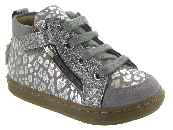 Shoo pom chaussures bebe du 18 au 27 bouba bi zip gris