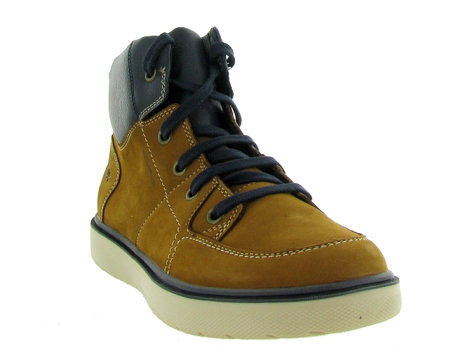 chaussures a lacets -  - junior garcon - Nubuck - Jaune - Geox