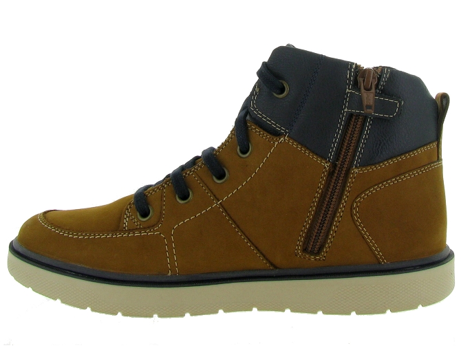 chaussures a lacets -  - junior garcon - Nubuck - Jaune - Geox5307901_4
