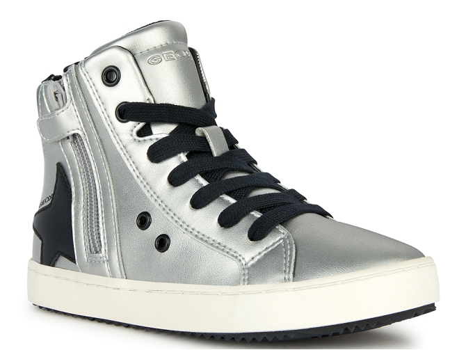 chaussures a lacets -  - junior fille - Synthétique - Argent - Geox