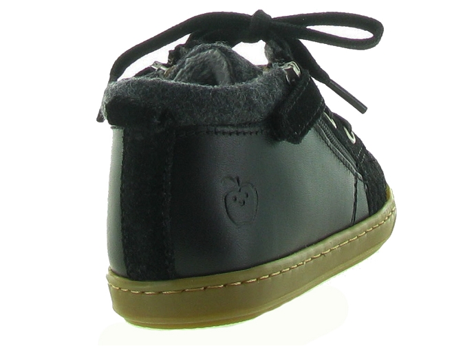 Shoo pom chaussures bebe du 18 au 27 bouba zip wool noir5310903_5