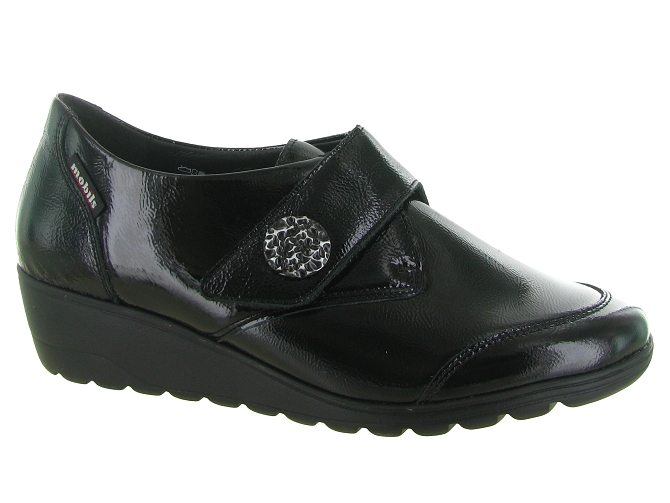 mocassins - Compensé - femme - Cuir - Noir - Mephisto