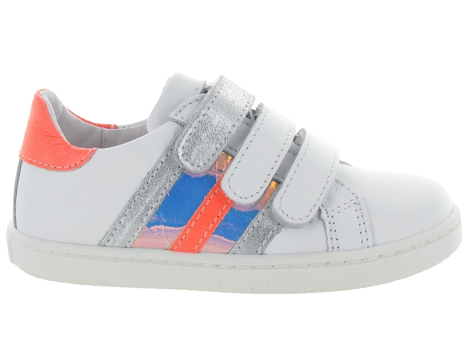 chaussures a scratch -  - junior fille - Cuir - Blanc - Bellamy5354202_2