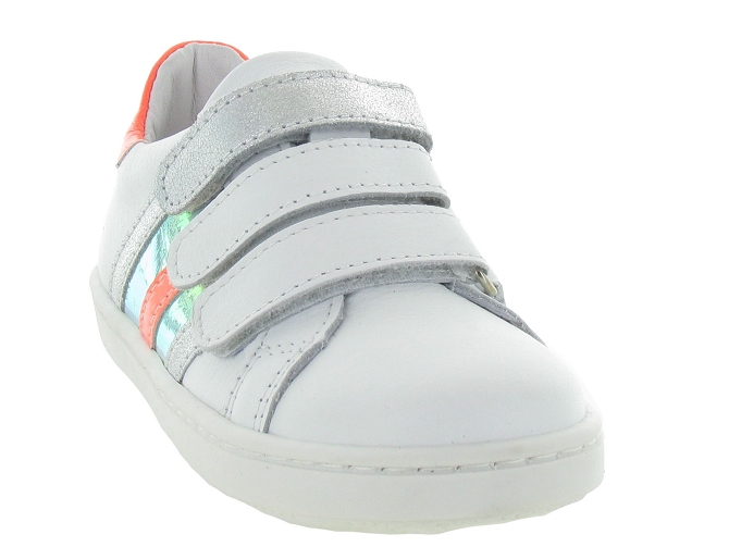 chaussures a scratch -  - junior fille - Cuir - Blanc - Bellamy5354202_3